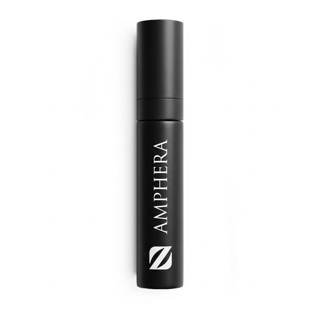 Vaporizador de viagem preto Olfazeta by Chogan Amphera, nome e logótipo Z brancos sobre fundo branco