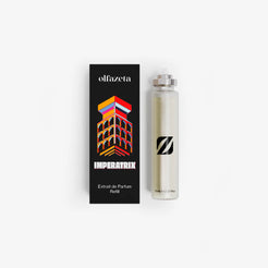 Fekete doboz Olfazeta by Chogan Imperatrix 10 Years Edition színes illusztrációval és Extrait de Parfum 15 mL utántöltővel