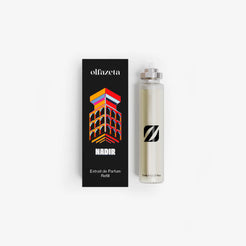 Fekete doboz Olfazeta by Chogan Nadir 10 Years Edition színes illusztrációval és Extrait de Parfum 15 mL utántöltővel